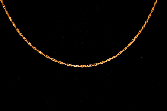 14K Gold Singapore Chain Necklace-C245