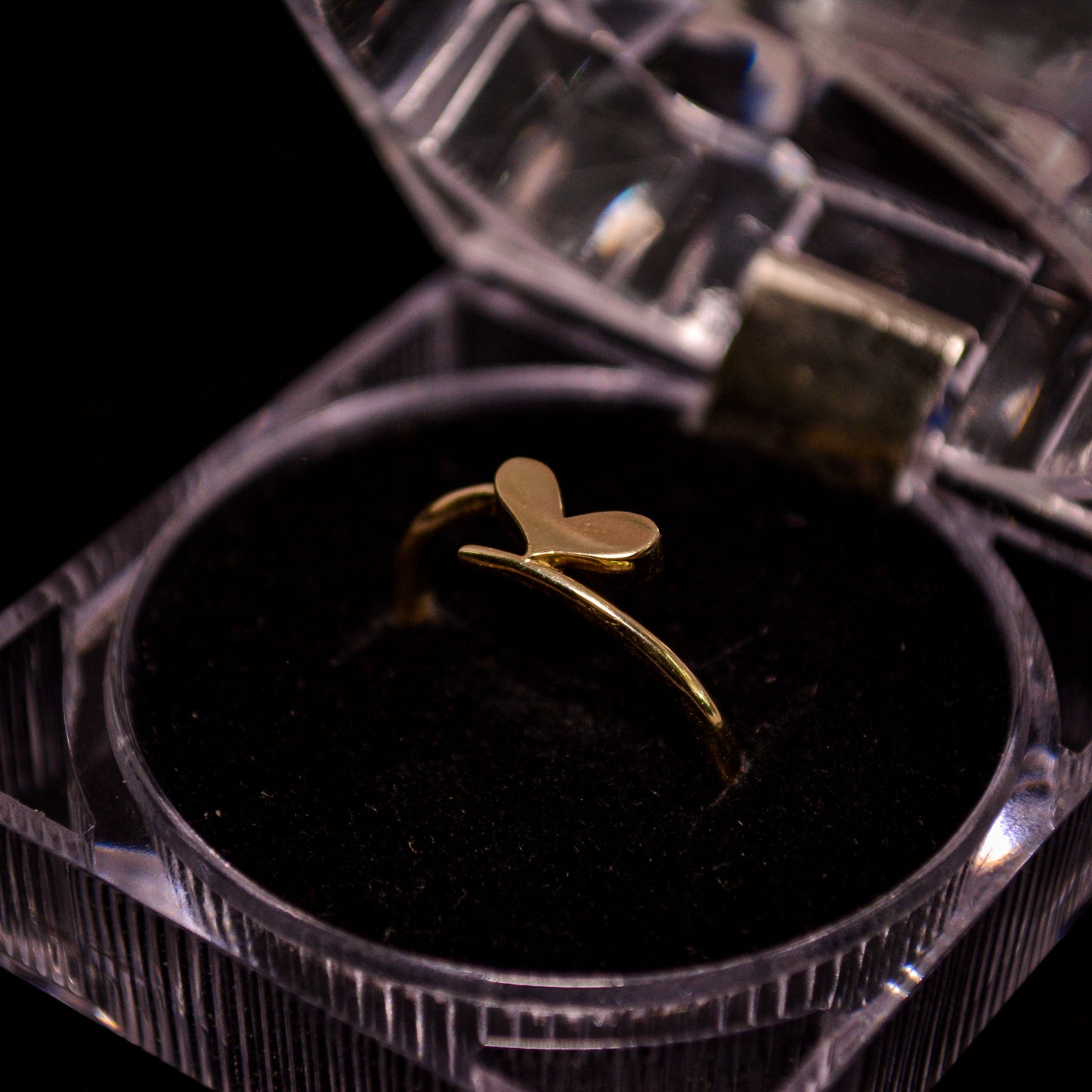 14K Gold Minimalist Heart Ring – Size 7 (1.7g) – A287
