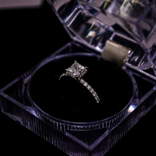 Princess Cut Lab-Grown Diamond Engagement Ring – 1.34 TCW – F / VVS1 – Size 7.5 | AI08