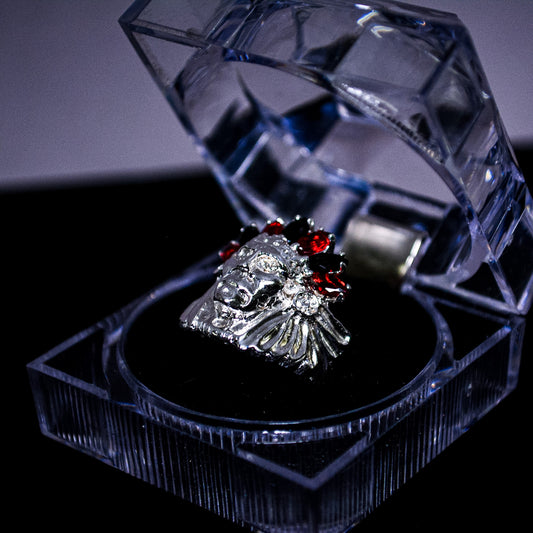 Silver Chief Headdress Statement Ring – Size 9 (A13)