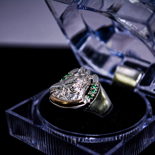 Silver Stallion Horse Statement Ring (A192)