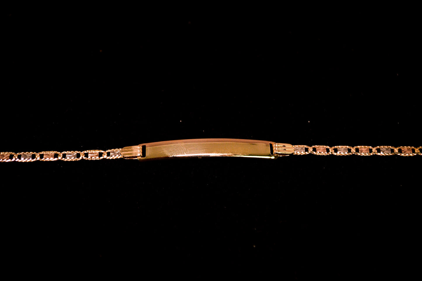 14K Gold Two-Tone Valentino ID Bracelet-B17
