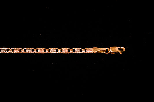 14K Gold Two-Tone Valentino ID Bracelet-B17