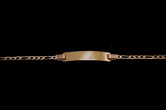 14K Baby ID Bracelet Figaro Link-B094
