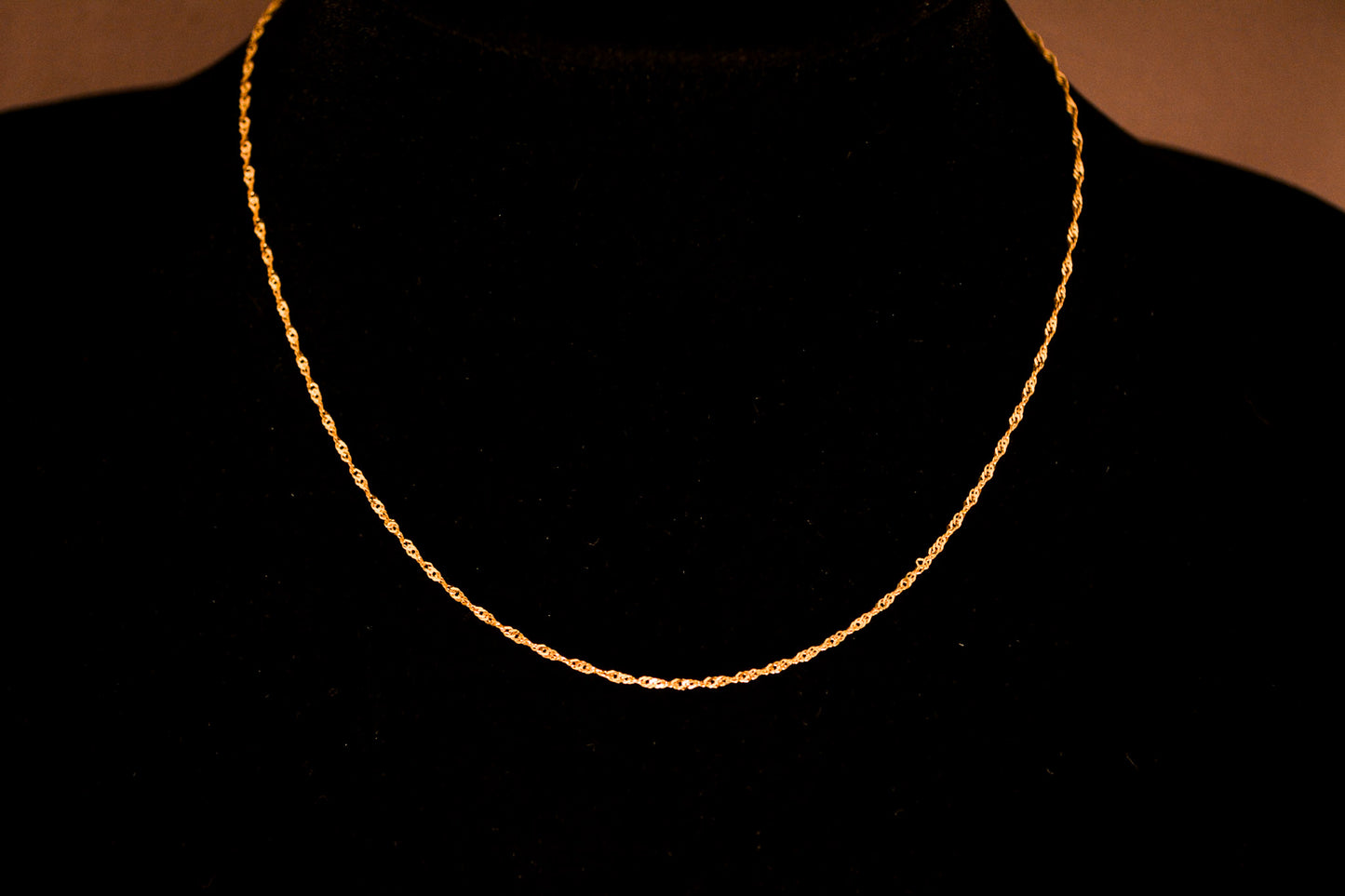 14K Gold Singapore Chain Necklace-C245