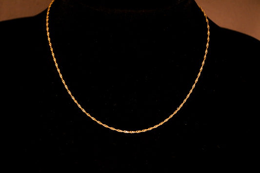 14K Gold Singapore Chain Necklace-C245