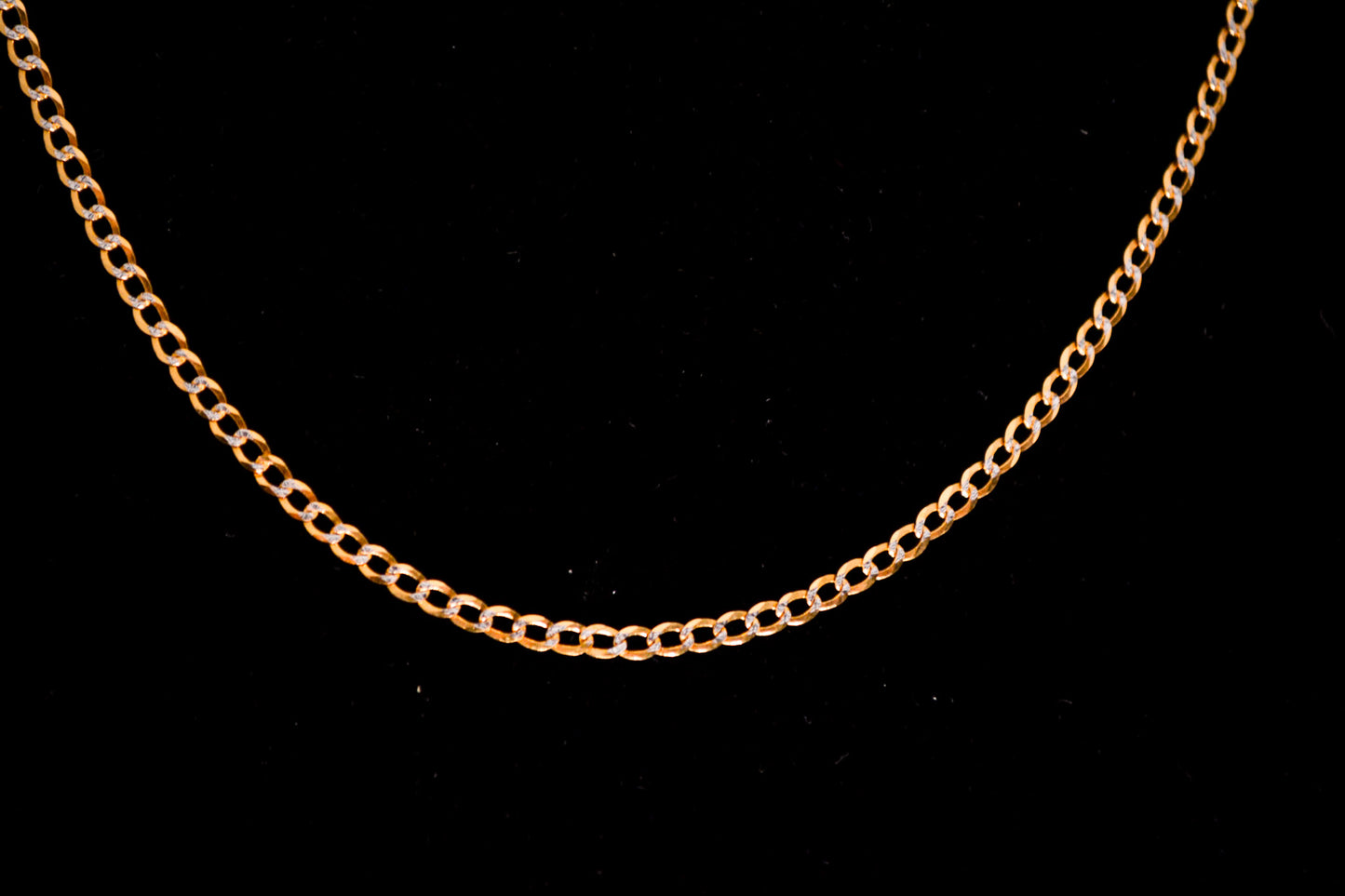14K Gold Diamond-Cut Curb Chain-C100