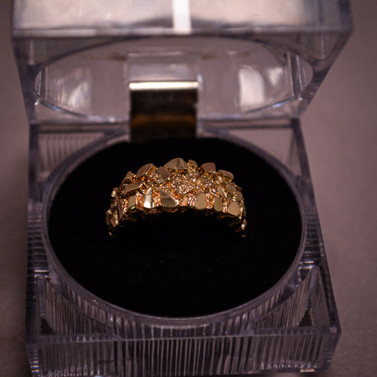 14K Gold Nugget Ring-Size 9.5-A230