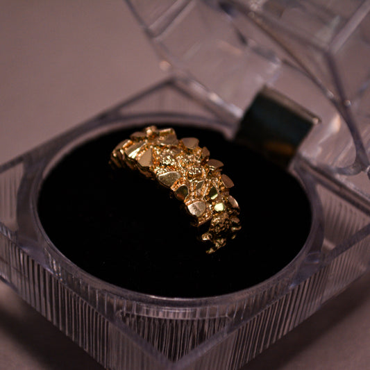 14K Gold Nugget Ring-Size 9.5-A230