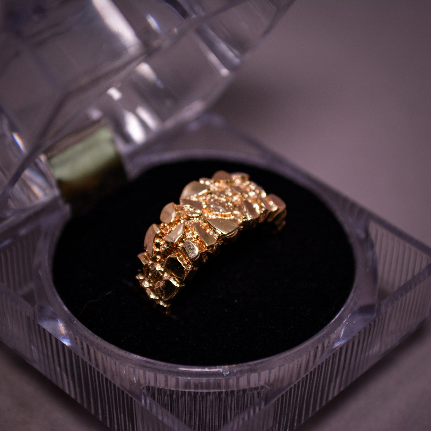 14K Gold Nugget Ring-Size 9.5-A230