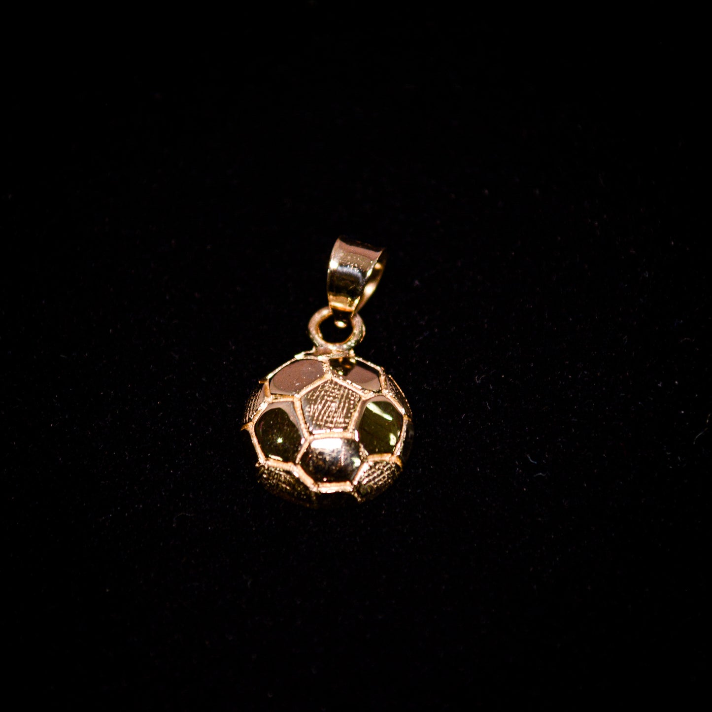 14K Gold Soccer Ball Pendant-D231
