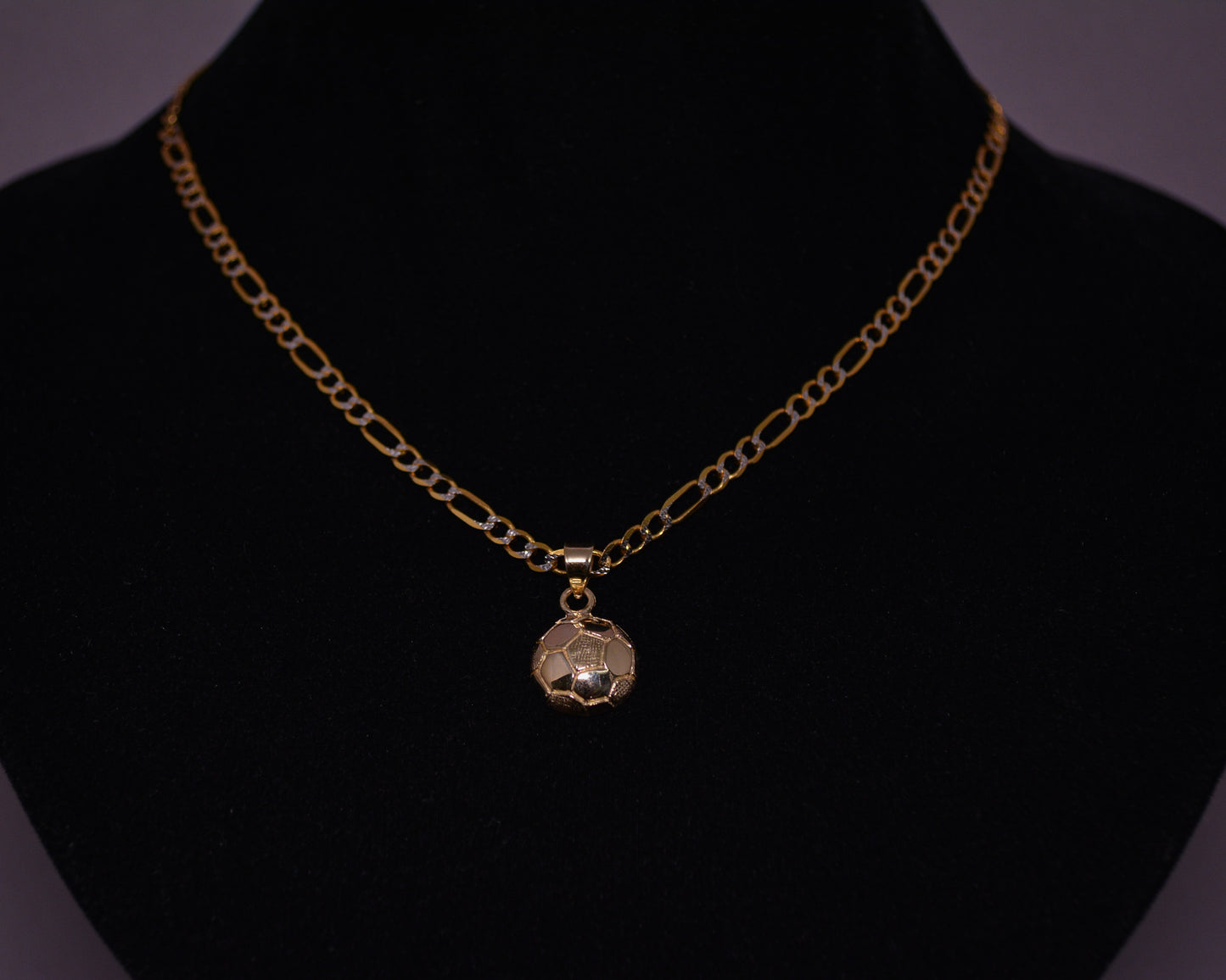 14K Gold Soccer Ball Pendant-D231