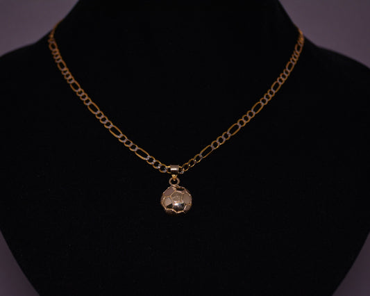 14K Gold Soccer Ball Pendant-D231