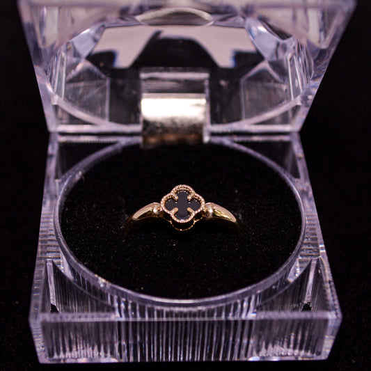 14K Gold Open Clover Ring – Size 7 (1.9g) – A288