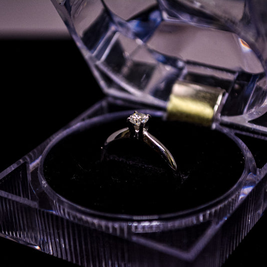 Natural Diamond Solitaire Gold Ring – Size 6 | AL19