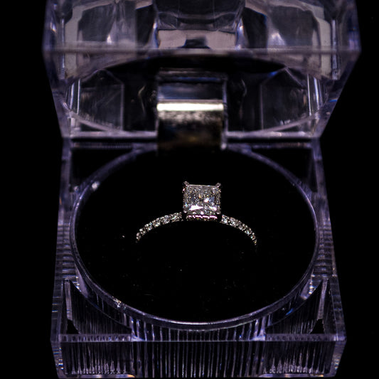 Princess Cut Lab-Grown Diamond Engagement Ring – 1.34 TCW – F / VVS1 – Size 7.5 | AI08