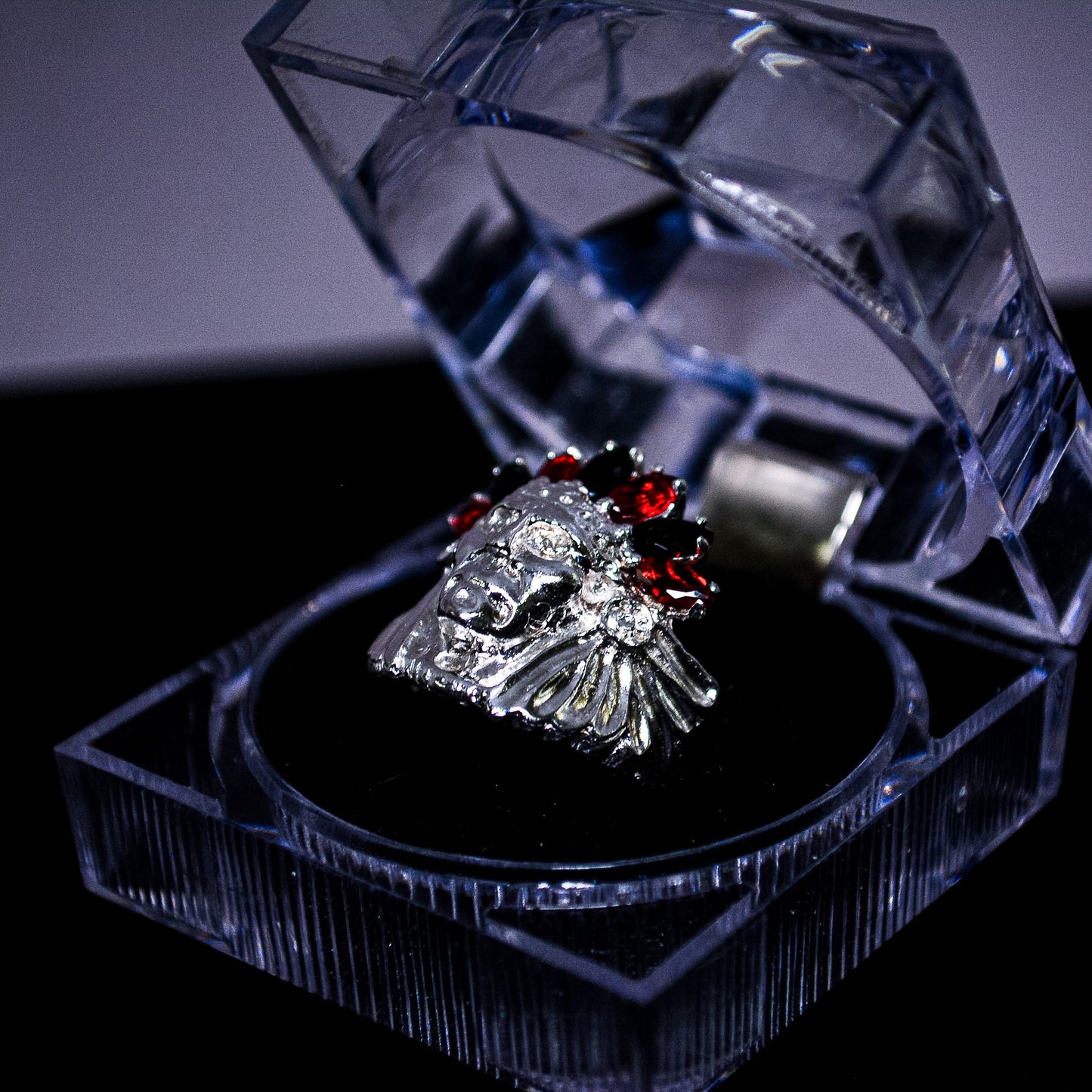 Silver Chief Headdress Statement Ring – Size 9 (A13)