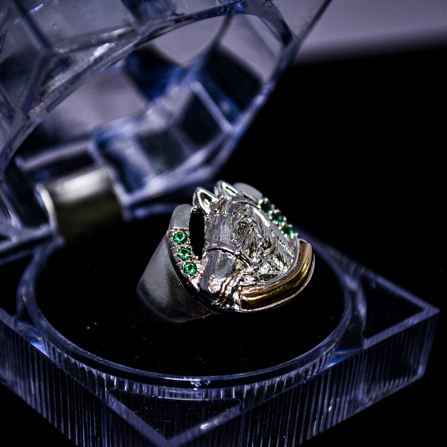 Silver Stallion Horse Statement Ring (A192)