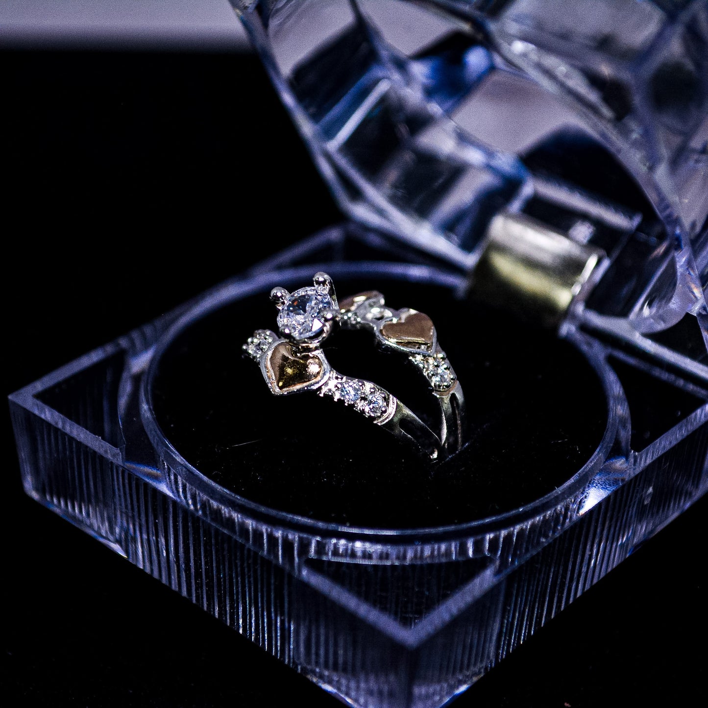 Silver Heart Promise Ring – Size 7 (A280)