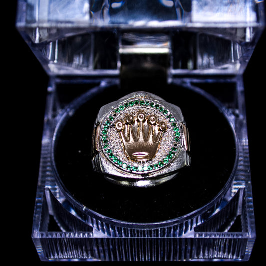 Silver Crown Statement Ring – Size 8.5 (A185)