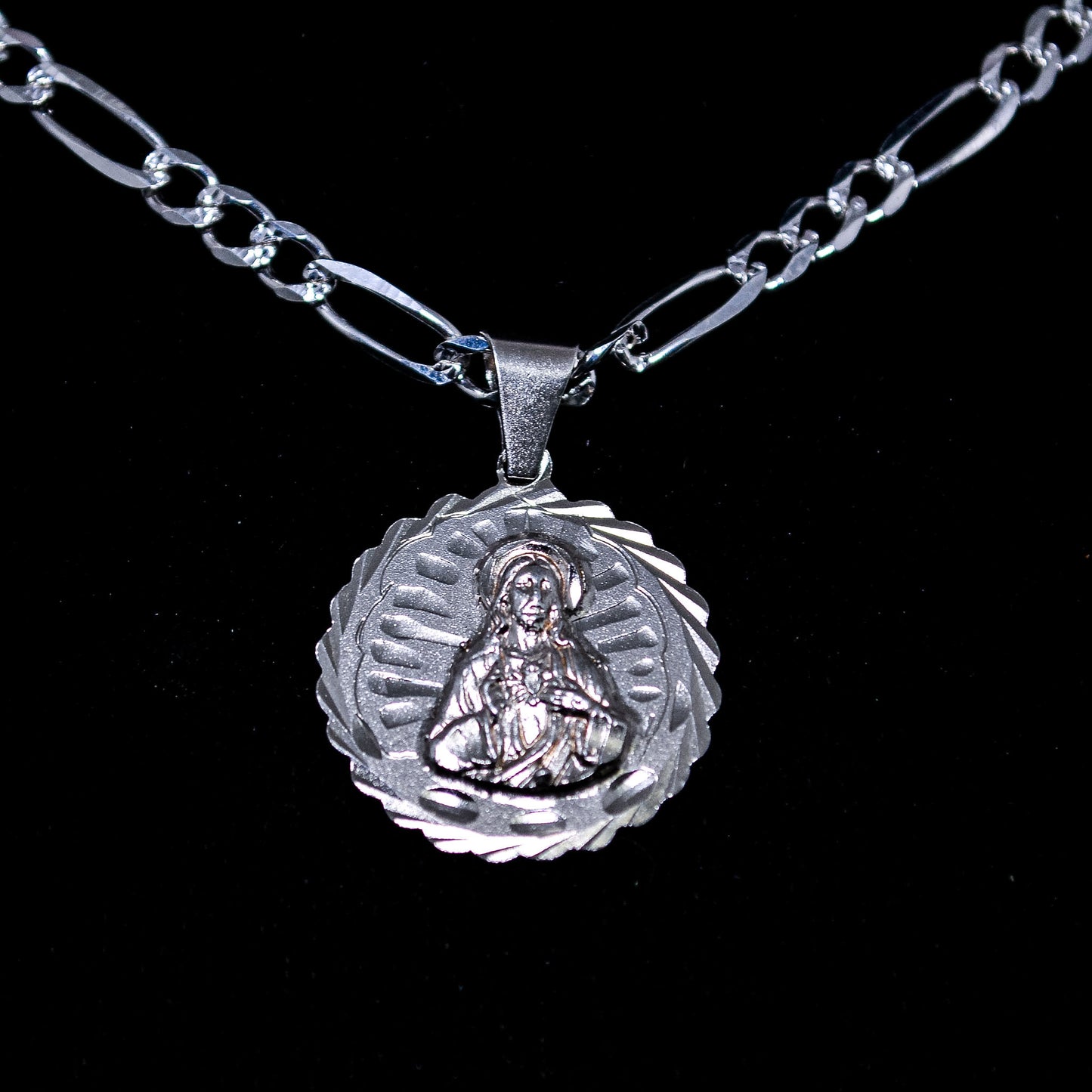 952 Silver Virgin Mary Medallion Pendant – 4.4g | D104
