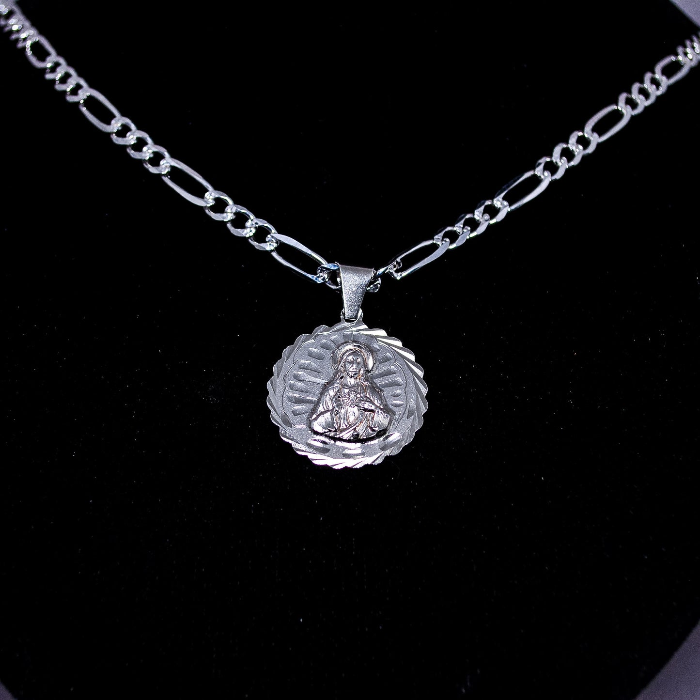952 Silver Virgin Mary Medallion Pendant – 4.4g | D104